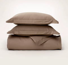 Signature Hemmed Duvet Set - Walnut