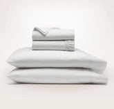 Signature Hemmed Sheet Set - White/Pewter Delicate Stripe