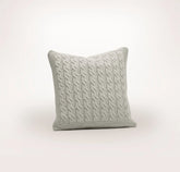 Modern Cable Knit Pillow Cover (20x20) - Heathered Pewter