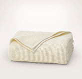 Waffle Bed Blanket - Cream