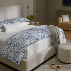 Signature Hemmed Duvet Set - Navy Botanical