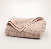 Waffle Bed Blanket - Dusty Rose
