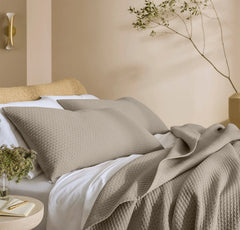 Signature Textured Stitch Quilted Sham - Oak