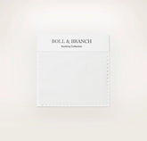 Percale Hemmed Fabric Swatch - White