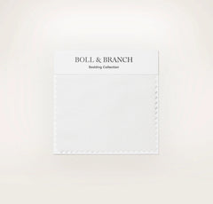 Percale Hemmed Fabric Swatch - White
