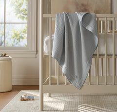 Dream Baby Blanket - Shore/Bluestone Picot