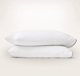 Signature Embellished Pillowcase Set - White/Holly Piped Edge