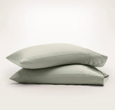 Percale Hemmed Pillowcase Set - Sageleaf