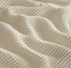 Waffle Bed Blanket - Cream