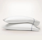 Signature Embellished Pillowcase Set - White/Mineral Embroidered