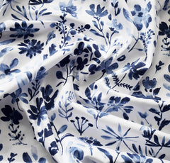 Signature Hemmed Sheet Set - Navy Botanical