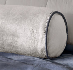 Threadmark Pillow Cover (Bolster) - Soft White/Melange Bay