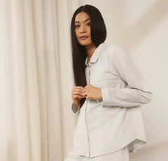 Soft Knit Long Sleeve & Pants Pajama Set - Mist