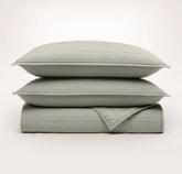 Signature Stripe Quilt Set - Sageleaf