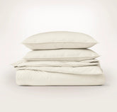 Percale Vintage Washed Duvet Set - Vintage Cream