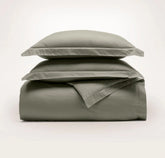 Percale Hemmed Duvet Set - Juniper