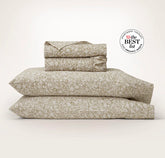 Percale Hemmed Sheet Set - Oak Garden