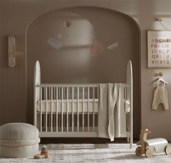 Ribbed Knit Baby Blanket - Heathered Oatmeal