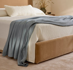 Dream Bed Blanket - Shore/Bluestone Picot