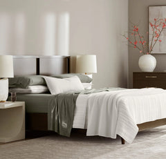 Percale Hemmed Fitted Sheet - Juniper
