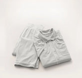 Soft Knit Short Sleeve & Pants Pajama Set - Mist