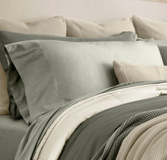 Signature Hemmed Pillowcase Set - Sageleaf