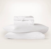 Signature Embellished Sheet Set - White/White Piped Edge