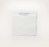 Signature Hemmed Fabric Swatch - White Textured Stripe