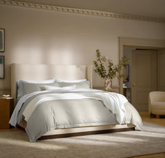 Signature Hemmed Duvet Set - Pewter