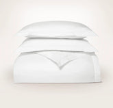 Signature Hemmed Duvet Set - White