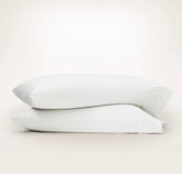 Percale Hemmed Pillowcase Set - White/Oak Simple Stripe