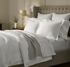 Percale Embellished Duvet Set - White/White Embroidered