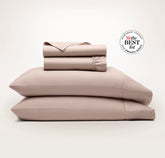 Percale Hemmed Sheet Set - Dusty Rose