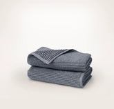 Turkish Ribbed Hand Towels (Pair) - Mineral
