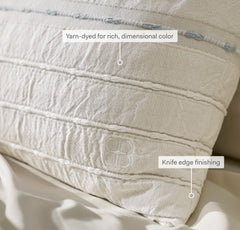 Tideline Pillow Cover (Lumbar) - Cream/Hydrangea