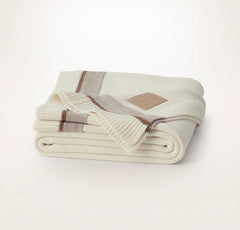 Court Knit Throw Blanket - Cream