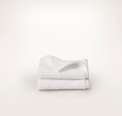 Turkish Ribbed Washcloths (Pair) - White
