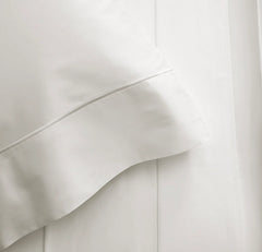 Percale Embellished Pillowcase Set - White/White Embroidered