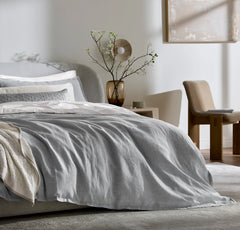 Linen Duvet Set - Melange Shore