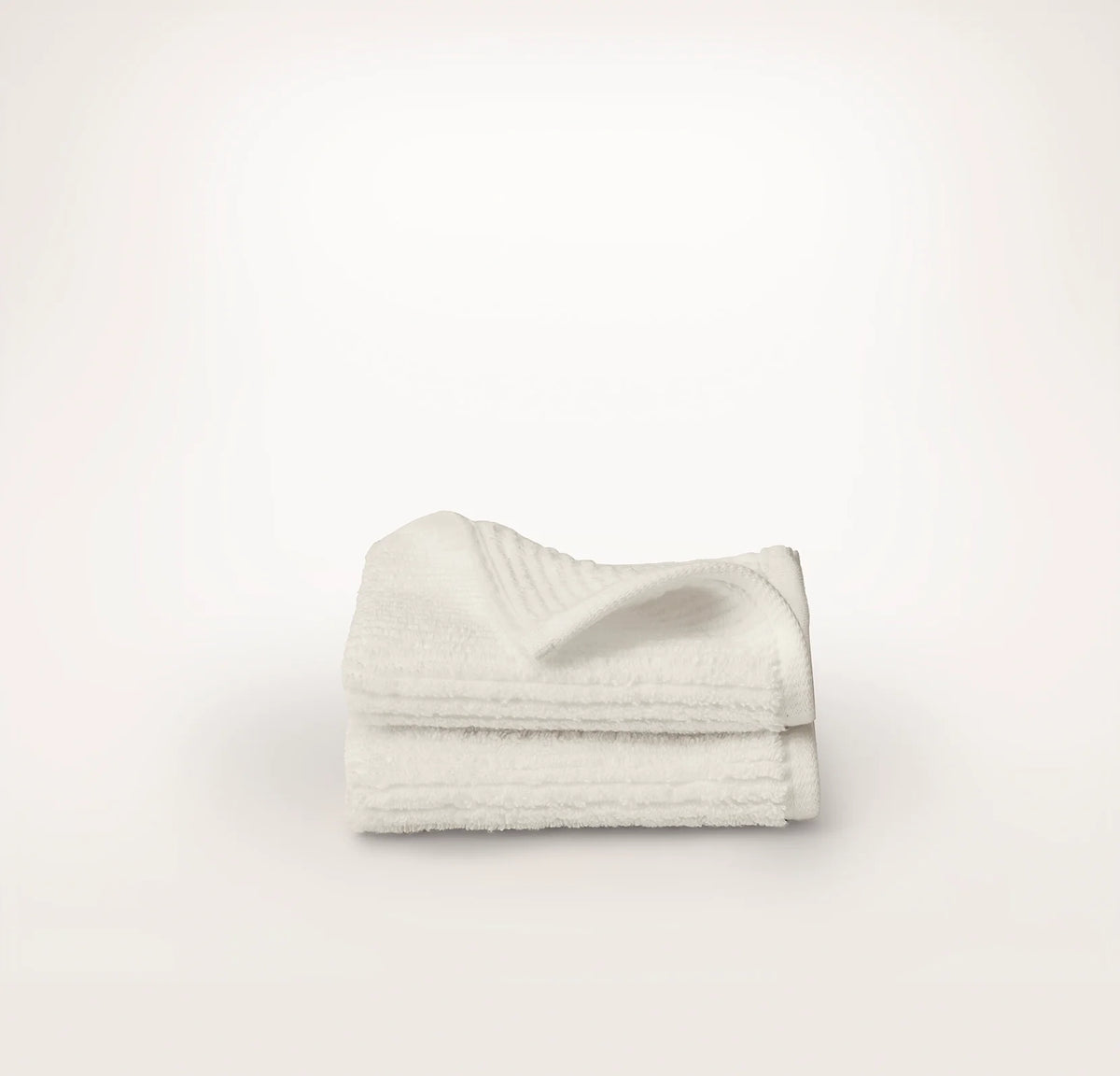 Turkish Ribbed Washcloths (Pair) - Cream
