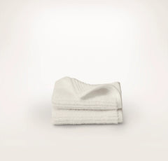 Turkish Ribbed Washcloths (Pair) - Cream