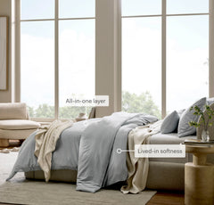 Signature Vintage Washed Comforter Set - Vintage Hydrangea