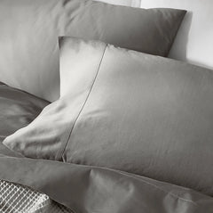Signature Hemmed Pillowcase Set - Stone