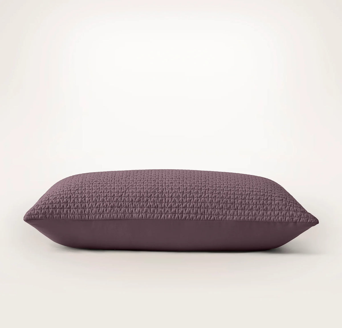 Signature Textured Stitch Quilted Sham - Plum