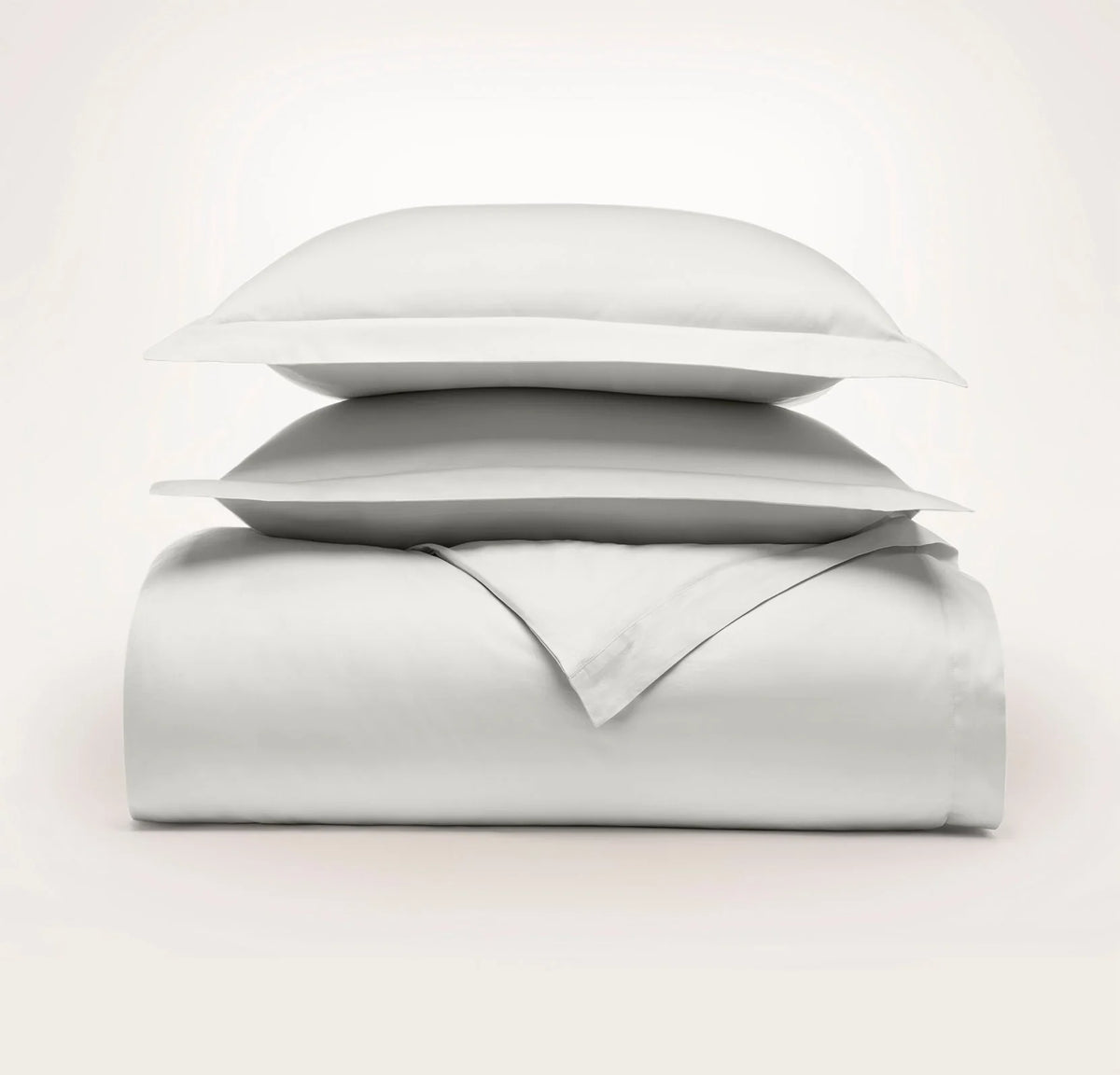 Percale Hemmed Duvet Set - Mist
