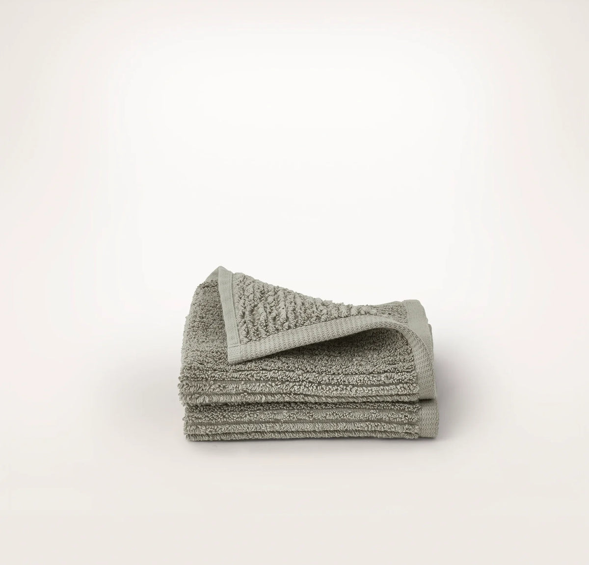 Turkish Ribbed Washcloths (Pair) - Sageleaf