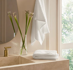 Turkish Waffle Hand Towels (Pair) - White