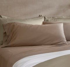 Signature Hemmed Pillowcase Set - Walnut