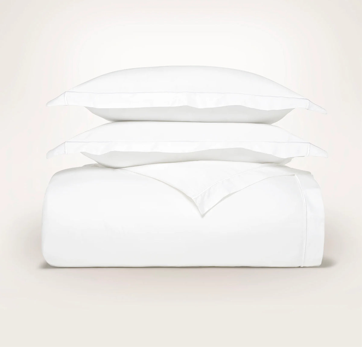 Signature Embellished Duvet Set - White/White Embroidered