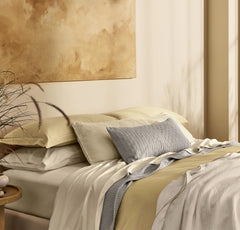 Signature Hemmed Duvet Set - Buttercup